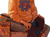 《无限滑板》喜屋武历，动漫全面屏壁纸无水印分享，你的厉宝