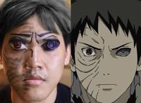 泰国小哥cos带土，用拖鞋还原脸上伤疤，带土神威收不住了