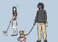 非人哉漫画：白泽养狗出名，猫猫狗狗前来求收养