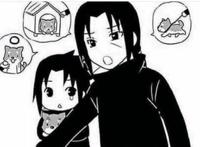 火影小漫画：佐助和鼬收养了一只流浪狗，还和它一起睡觉，超暖心