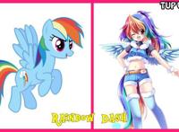 当小马宝莉“拟人”化后，柔柔变日系风美少女，紫悦化身小公主！