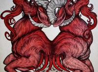 艺术家绘制诡异插画，各个都充满了猎奇风格，看久了还有点恐怖