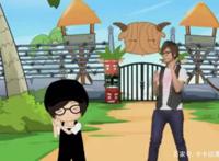 喜羊羊动画中出现过的四个经典角色，一个是大明星，一个是头丑狼