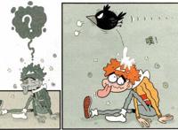 阿衰头顶马桶只为避难，乌鸦：可曾听闻愤怒的小鸟？