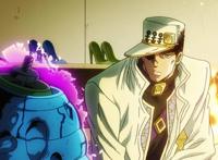 JOJO的奇妙冒险不灭钻石，吉良吉影的第一枯萎穿心攻击