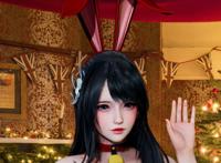 斗罗大陆：大神自制小舞兔女郎装，颜值比动漫还美，项圈令人心动