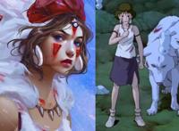 人气动漫角色变写实画风，幽灵公主美炸，网友：天线宝宝变绿巨人？