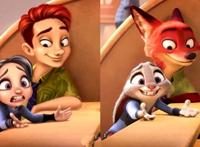 动漫角色拟人化，疯狂动物城二人组郎才女貌，鼠奎特变成糟老头子