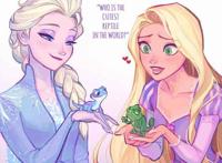《冰雪奇缘》小漫画，艾莎与乐佩秀宠物，安娜秘密被发现