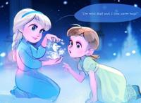 《冰雪奇缘》小漫画，艾莎与乐佩秀宠物，安娜秘密被发现