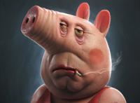 这位画师的3D动漫角色，实在“毁童年”，连海绵宝宝都能吓哭小孩