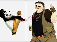 漫画师又出手“拟人”，海绵宝宝变帅气书生，功夫熊猫成白胖子！