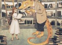 日本插画师笔下的小姐姐和鳄鱼先生，完全就是二次元的美女与野兽