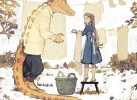 日本插画师笔下的小姐姐和鳄鱼先生，完全就是二次元的美女与野兽