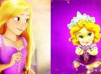 迪士尼公主婴儿照，贝儿公主萌萌哒，仙蒂公主粉嫩可爱