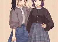 鬼灭之刃：穿着休闲装的CP，善逸与祢豆子牵手，蛇恋两柱太甜了