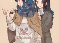 鬼灭之刃：穿着休闲装的CP，善逸与祢豆子牵手，蛇恋两柱太甜了