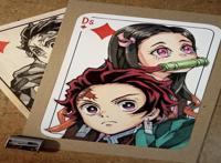 当动漫角色进入扑克牌，《火影忍者》帅气，炭治郎兄妹惊艳