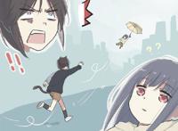 画师创作猫和主人的雨中小故事，画风好萌故事好逗