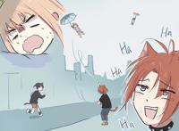 画师创作猫和主人的雨中小故事，画风好萌故事好逗