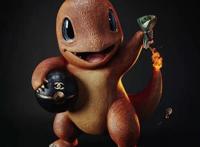 将动画角色3D化，小火龙手拿豪华球，痞老板与海绵宝宝像极了婴儿