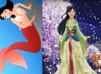 迪士尼公主化身美人鱼，艾莎公主高贵美丽，花木兰“画风突变”