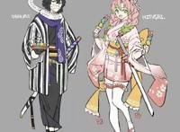 当九柱和三小强穿上和服时，善逸的画风真是爱了，蛇柱与恋柱很搭