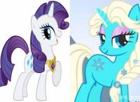 当小马宝莉遇上迪士尼公主，紫悦成贝儿公主，珍奇变冰雪女王艾莎