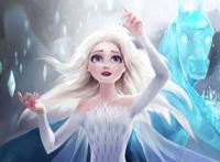 “中国风”的冰雪女王艾莎，白发 古装很般配，仙气与霸气并存