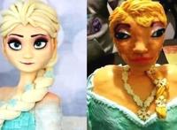 蛋糕重度翻车现场，小可爱秒变丑八怪！网友：都是假的