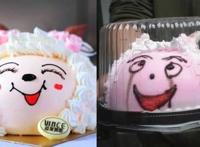 蛋糕重度翻车现场，小可爱秒变丑八怪！网友：都是假的