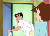 蜡笔小新：两个父亲的终极较量，无论你是机器还是人类，我都爱你