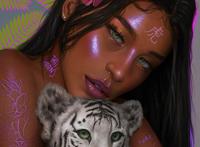 六大生肖拟美人化：小老虎真野性、魅力值飙升，这就是神仙画法吧