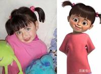 动漫卡通人物撞脸真人，艾莎公主最像，小熊猫师父很尴尬！