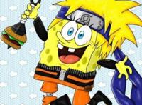 海绵宝宝乱入各种动漫，鸣人苦无插汉堡，一护手抚斩魄刀