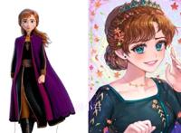 迪士尼公主遇日漫风，笑容和眼神很治愈，颜色炫酷到又飒又萌