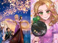 迪士尼公主遇日漫风，笑容和眼神很治愈，颜色炫酷到又飒又萌