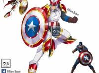 经典日漫角色与美漫超级英雄跨界融合，创意十足画风奇妙