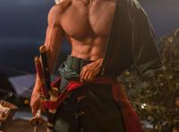 国外肌肉帅哥cos海贼王索隆，性感诠释绿藻头的筋肉魅力