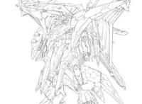 高达线稿图集，大家能认出都是什么机体吗？