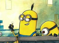 动漫角色去超市，小黄人买香蕉，大白买胶带，看到死侍：卡哇伊！