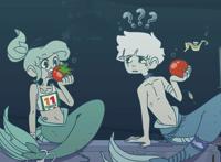 西红柿到底有多好吃，小美人鱼和她的弟弟都被它迷倒了