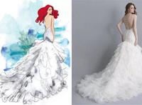 实物版“迪士尼公主婚纱”，小美人鱼惊艳露背，花木兰难得女人味
