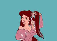 “手绘风”迪士尼公主，乐佩以长发做衣服，花木兰绝美“贴花黄”