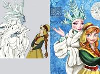 当迪士尼公主用原草稿，艾莎原设定太辣眼，白雪草图就显得有点老