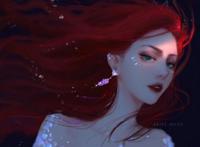 当迪士尼公主在唯美画风下，爱丽儿耳环引人注目，睡美人像小天使