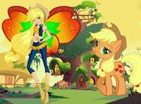 小马宝莉：小马化身蝴蝶精灵，苹果嘉儿很酷，紫悦成了村姑