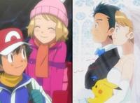 “成人版”的动漫主角，小智与瑟蕾娜成婚，小丸子穿婚纱超好看！