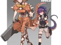 将恐龙娘化，倾头龙的姿势有点糟糕，蜿龙不愧是最“大”的恐龙