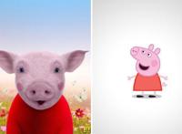 大神将动漫角色带到现实，哆啦A梦是蓝色猫咪，小猪佩奇让人害怕